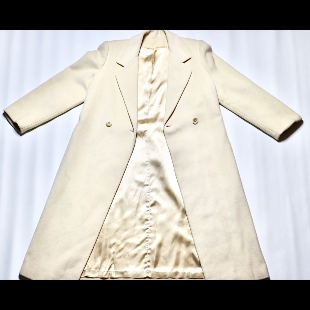 Cream Coat- 100% Cashmere/Tailored By Manchester